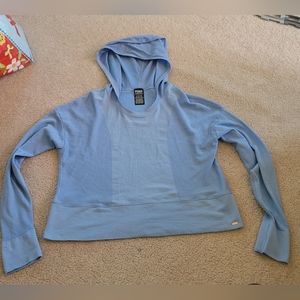 Victoria's secret pink cropped Hoodie Light Blue Long Sleeve Seamless Pullover